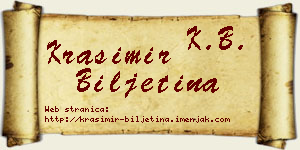 Krasimir Biljetina vizit kartica